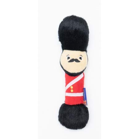 PetLondon British Royal Guard Squeaky Plush Beefeater Queen Guard Dog Puppy Toy - Fun Interactive Royal London Union Jack Item