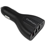 4 Port Quick Charge Car Charger - USB-C / QC 3.0 / 2.0 [ 50W ] [Black]