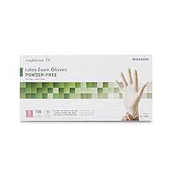 McKesson Latex Exam Glove, Powder-Free Protective