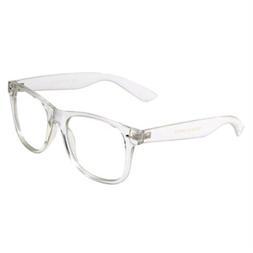 Crystal Transparent Wayfarer Sunglasses Clear Lenses