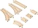 56 Pieces of Wooden Train Track Compatible with All Major Train Brands