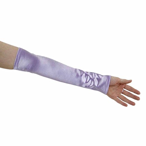 Soft Serenade Elbow Length Fingerless Gloves, Lavender - Thumbnail 2