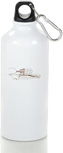 HanSmallT Campus Humor Climbing Mountain White Drinking Water Bottle Aluminum With Carabiner
