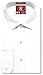 Real Cotton Mens Fitted White Dress Shirt or Tuxedo Shirt, 100% Cotton, Fashion Cuff, Spread Collar White, 16-16.5