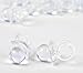 Small Clear Acrylic Baby Pacifiers to Decorate Baby Shower Favors - 144 Pieces - Size: 1/2