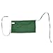 Waitress Waist Aprons Commercial Restaurant Home Bib Spun Poly Cotton Kitchen (3 Pockets) in Dark Green