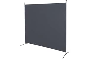 STEELAID Steel-AID Single-Panel Privacy Room Divider – Folding Partition Privacy Screen for Office, Classroom, Dorm Room, Kids Room, Studio, Conference - 71" x 72" - Easy to Assemble, Freestanding & Foldable