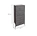 East Loft Tall 4 Drawer Dresser |Storage Organizer for Closet, Nursery, Bathroom, Laundry or Bedroom | Fabric Drawers, Solid Wood Top, Durable Steel Frame (Charcoal)