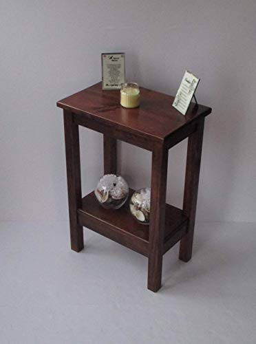 End Table Nightstand Side Table Bedside Table Narrow Table Rustic Wood Small Table Colonial Maple Stain