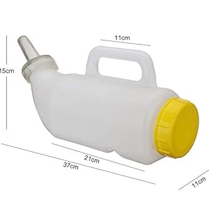 Arzja 2L Biberon per Vitello Pecora Mungitura Alimentazione Mano Impennata Tettarella Addensare Orizzontale Svezzamento