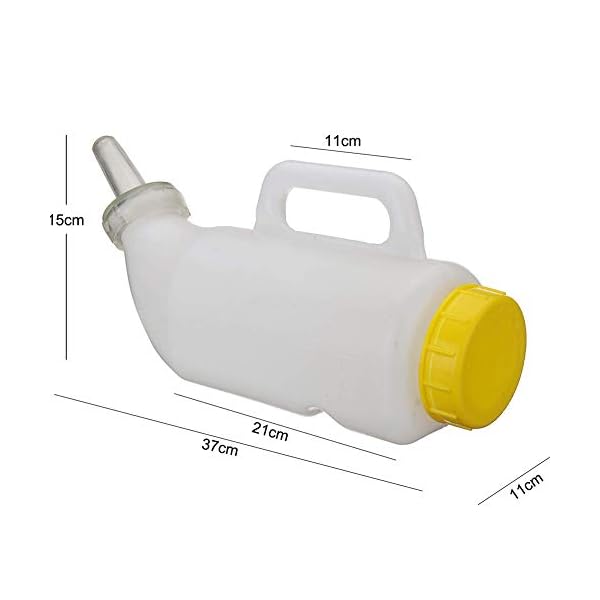 Arzja 2L Biberon per Vitello Pecora Mungitura Alimentazione Mano Impennata Tettarella Addensare Orizzontale Svezzamento