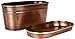 H Potter Herb Succulent Small Planter Antique Copper Finish Brass Accents Indoor Outdoor Garden Pot Plant Box Holder with Tray for Succulents Flowers