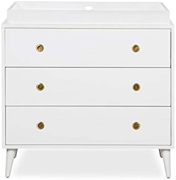 Dorel Asia Novogratz Harper Baby Changing Table Dresser Topper in White
