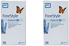 Pack of 2 - Abbott Freestyle Optium H Glucometer Strips 100 Strips by Abott