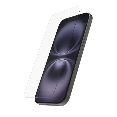 Hama Mobile Phone Protective Glass iPhone 16 Plus (Screen Protector Ultra Clear Anti-Fingerprint, Mounting Aid, Full Protection 9H Ultra Thin, Case-Friendly, Scratch-Resistant, Screen Protector Glass