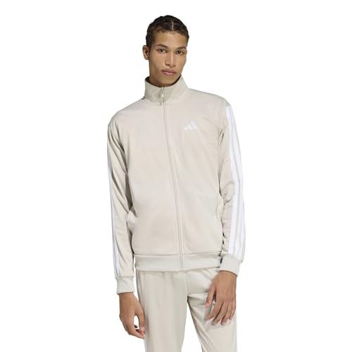 adidas Men's 3-Stripes Tricot Track Top, Wonder Alumina, Large