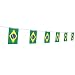 LoveVC 100 Feet Small Mini Brazil Brazilian Flags Banner String,Decorations Supplies for Brazilian Theme Party Celebration Events