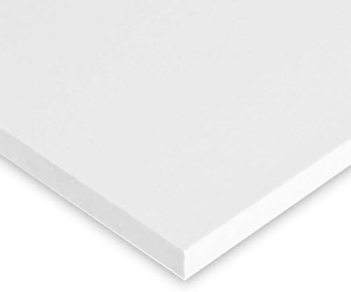 Online Plastic Supply White PVC Expanded Sheet 1/4" (6mm) x 24" x 36" (3 Pack)