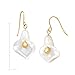 14K Gold Mother-of-Pearl Calla Lily Drop Earrings