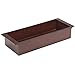 mDesign Deep Bamboo Storage Organizer Tray Bin with Handles, Multipurpose; Use on Bathroom Vanity, Countertop, Toilet Tank - Stackable, 16