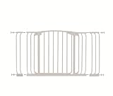 Dreambaby Chelsea Hallway Auto Close Security Gate in White with Extensions