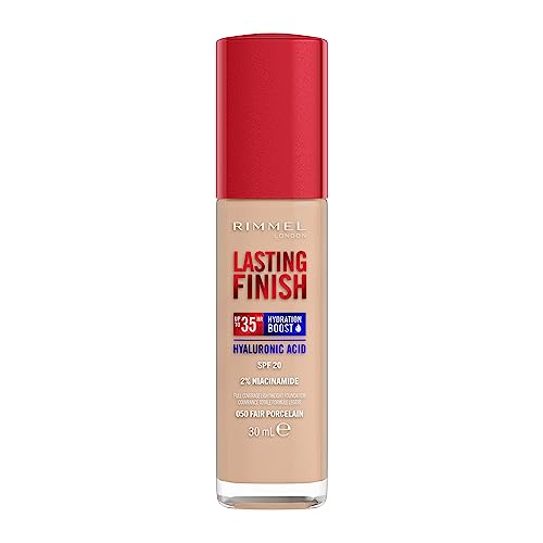 Lasting Finish 35 Hour, fondotinta, lunga durata, idratante, formula vegana, copertura totale, 30 ml, 050 Fair Porcellana