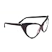 VINTAGE Women Sexy Cat Eye Oversized Frame Clear Lens Eye Glasses TORTOISE