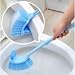 Toilet Brush For Bathroom Accessories , Environmental PP Deep Cleaning System Fibers Long Handle Bath Cleaning Tools , Portable Hideaway Compact 2 Brushes in 1 Motion Cleaner For Bathroom , Househood