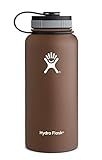 Hydro Flask Insulated Wide Mouth Stainless Steel Water Bottle, Copper Brown, 32-Ounce