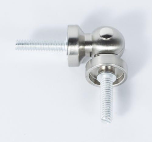 Single Rods Hinged Elbow Connector for corner or Bay Window Curtain Rod,Up to 5/8"Hinged Elbow Connector for corner of Bay Window Curtain Rod,Up to 5/8" Brushed Steel