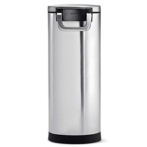 simplehuman XLarge Pet Food Storage Can, Brushed Stainless Steel, 35 L