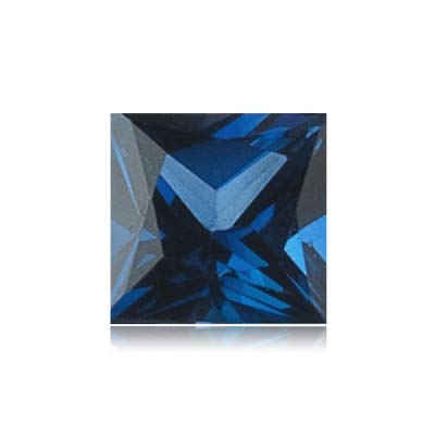 1.34-1.64 Cts of 6x6 mm AAA Square Princess Cut Swiss Made Rough Synthetic Blue Sapphire (1 pc) Loose Gemstone - Thumbnail 2