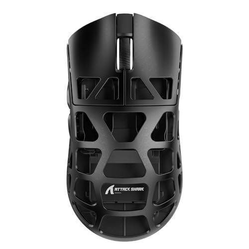 ATTACK SHARK R3 Magnesium Alloy Mouse, Wireless 8K Mouse, 46g SUPERLIGHT Mouse, PixArt PAW3395 Gaming Sensor, BT/2.4G/Wired Gaming Mouse, Adjustable DPI 26000, Office Mice for Win11/Xbox/PS/Mac -Black