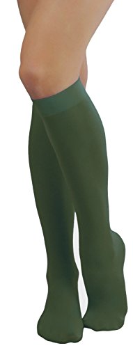 ToBeInStyle Women's Sexy Opaque Warm Knee High Long Socks Hosiery - HUNTERGREEN - One Size
