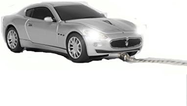 Maserati Gran Turismo Wired Optical Computer Car Mouse, Silver