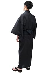 Edoten Men's Kimono Japan Shijira Weaving Yukata