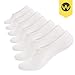 WANDER No Show Socks Mens 7 Pair Cotton Thin Non Slip Low Cut Men Invisible Sock 6-8/9-11/12-14