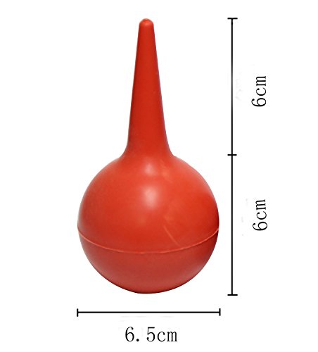 90ml Laboratory Tool Rubber Air blowing Wash ear ball wax aspirator Red 2 Pcs