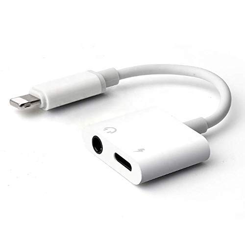 iPhone Compatible 3.5mm Headphone Power Dual Adapter