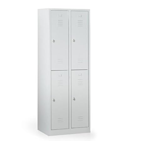Spind mit 2 Abteilen und 4 Fächer