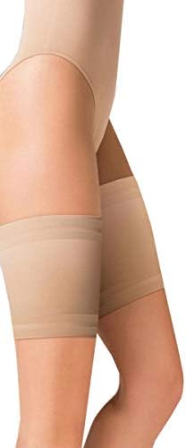 Ladies Anti Chafing Protection Anti Rubbing Non Slip Satin Silicone Lined Thigh Band Leg Warmer Plus Size