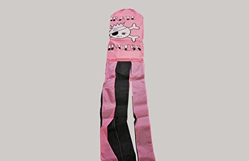 Flagtex Pirate Princess Windsock 150cm Weather Resistant Polyester Garden Windsock Pink Pirate Design Outdoor Decoration Wind Indicator Patio Garden 60 inch Wind Direction Windsock — image 1