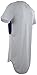 Mens Tall Long T Shirts and Hoodies with Zippers and Designs (Many Styles to Choose from) (M, White/Navy)