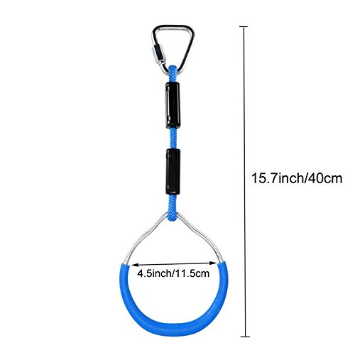 Kinder klettern Ringe, Multifunktions turnringe Kinder Klettergeräte Schaukel mit Kunststoff Turnringen zum Aufhängen… – Bild 4