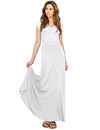 Lock and Love Maxi falda de cintura alta para dama, estampada, fabricada en Estados Unidos