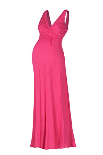sleeveless empire waist maternity maxi dress Taupe V-Neck Tank Maternity Maxi Dress main image 1