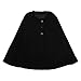 Acediscoball Women's Cape Batwing Wool Poncho Jacket Winter Warm Cloak Coat