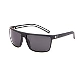 Tacloft Wayfarer 62mm Polarized Sunglasses TR008 (Black White Frame/Black Lens)