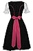 Edelweiss Creek Long 3-Pcs Black & Pink German Embroidered Oktoberfest Dirndl Dress 14 Large