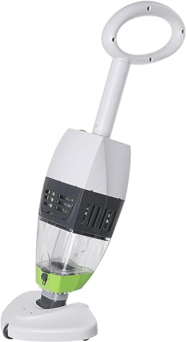 POOLPURE Handheld Pool Vacuum, Cordless Rechargeable Pool Cleaner with Telescoping Shaft, Scrub Brush Head, 60-Minutes Running Time Ideal for Spas, Hot Tub, Above Ground Pools, Inflatable Pools